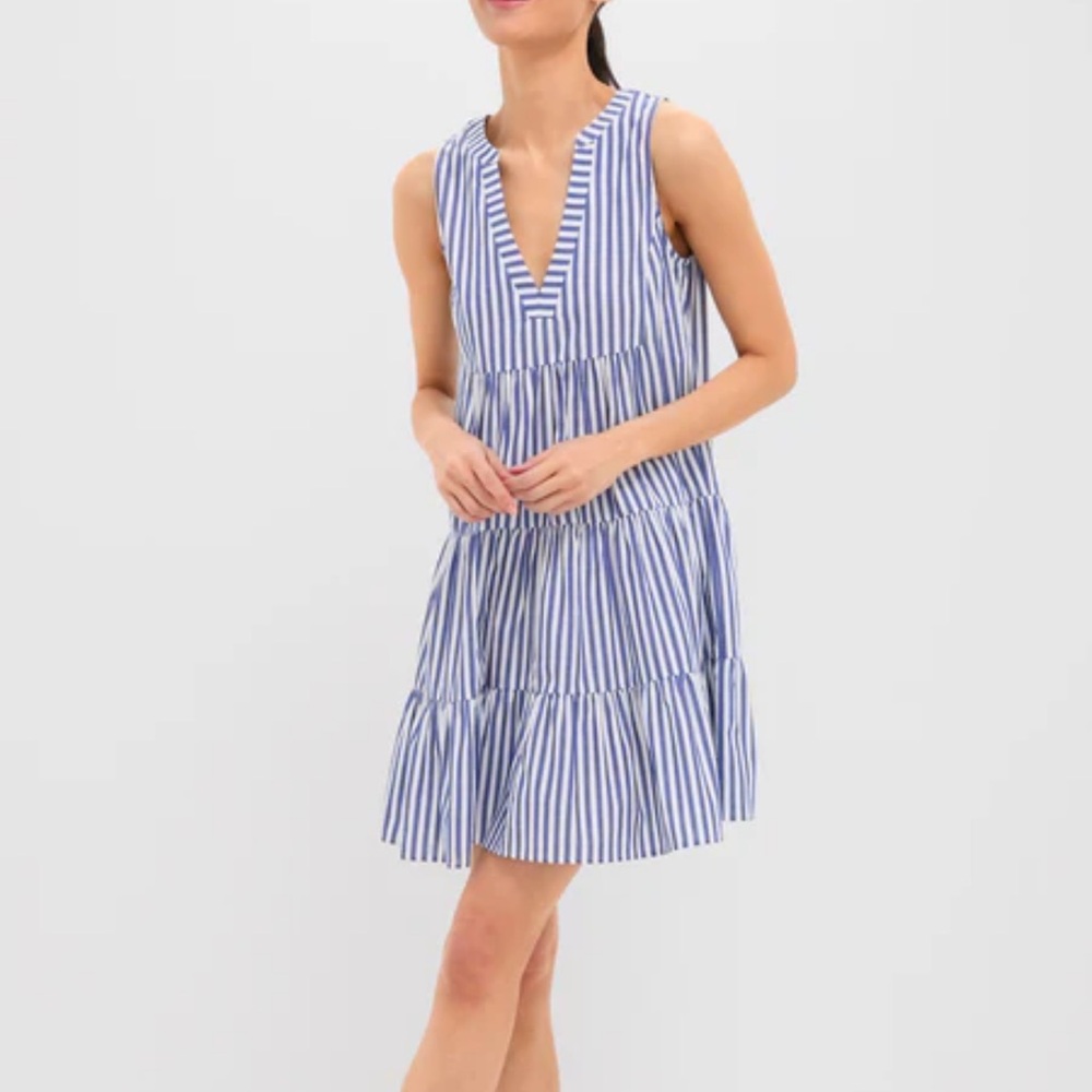 Tuckernuck Pomander Place Sleeveless Kenzo Striped Cotton Poplin Dress Small